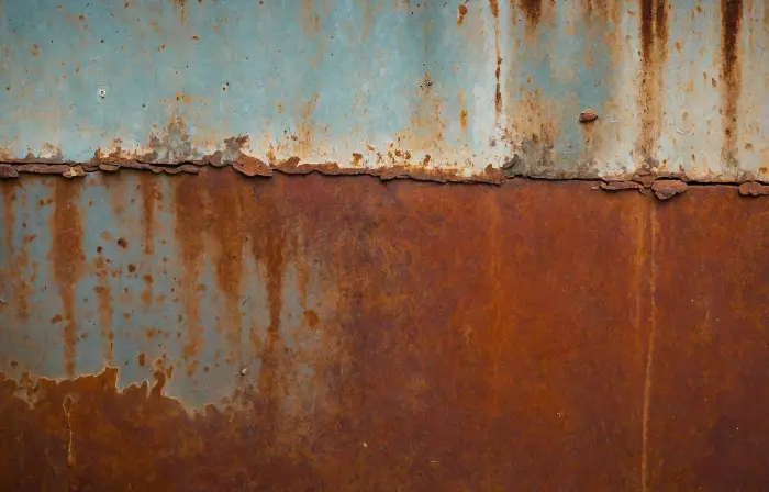 Metal Panel with Side Rust Photo